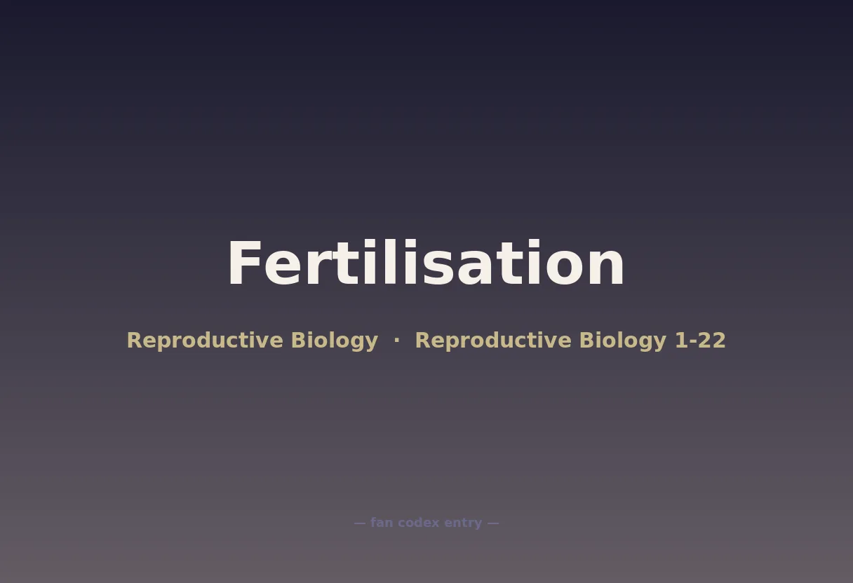 Fertilisation