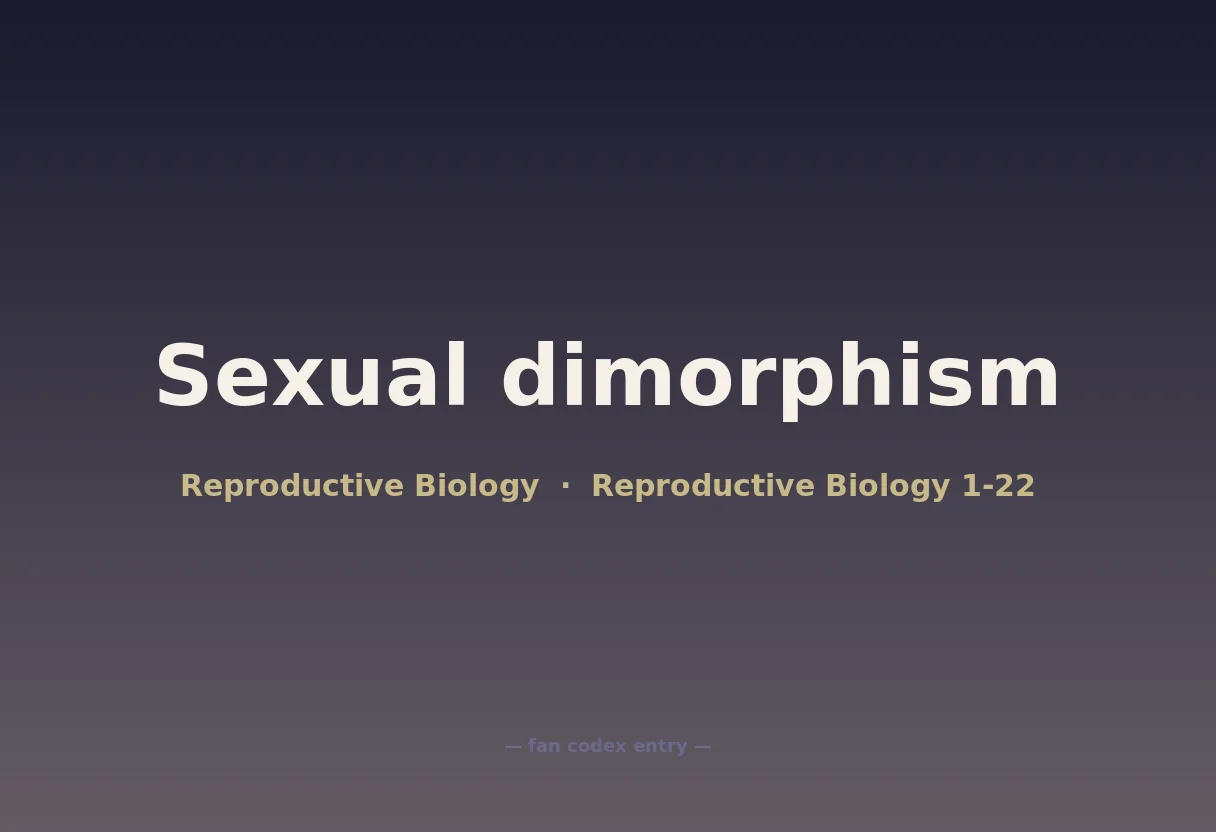 Sexual dimorphism